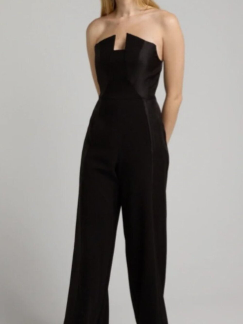 Black Halo "Lena" Tuxedo Jumpsuit